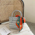 'Sonnet' Woven Ribbon Handbag - Celes Fashion
